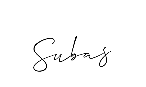 Make a beautiful signature design for name Subas. With this signature (Allison_Script) style, you can create a handwritten signature for free. Subas signature style 2 images and pictures png