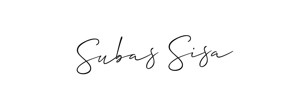 Design your own signature with our free online signature maker. With this signature software, you can create a handwritten (Allison_Script) signature for name Subas Sisa. Subas Sisa signature style 2 images and pictures png