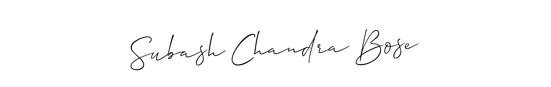 Make a beautiful signature design for name Subash Chandra Bose. With this signature (Allison_Script) style, you can create a handwritten signature for free. Subash Chandra Bose signature style 2 images and pictures png