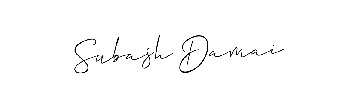 Make a beautiful signature design for name Subash Damai. Use this online signature maker to create a handwritten signature for free. Subash Damai signature style 2 images and pictures png