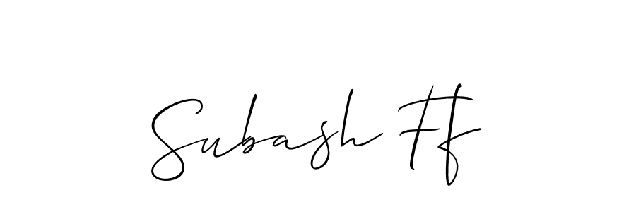 Allison_Script is a professional signature style that is perfect for those who want to add a touch of class to their signature. It is also a great choice for those who want to make their signature more unique. Get Subash Ff name to fancy signature for free. Subash Ff signature style 2 images and pictures png