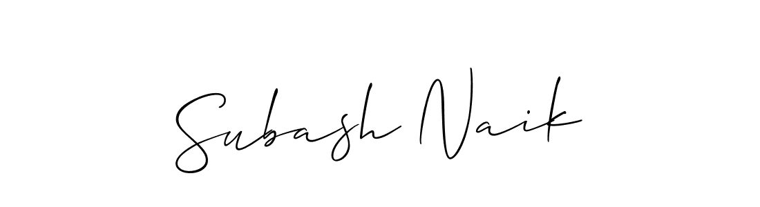 Subash Naik stylish signature style. Best Handwritten Sign (Allison_Script) for my name. Handwritten Signature Collection Ideas for my name Subash Naik. Subash Naik signature style 2 images and pictures png