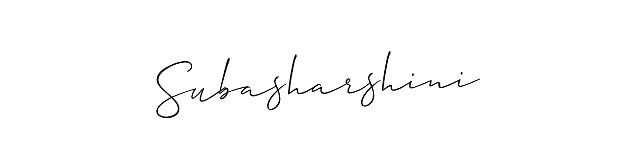 It looks lik you need a new signature style for name Subasharshini. Design unique handwritten (Allison_Script) signature with our free signature maker in just a few clicks. Subasharshini signature style 2 images and pictures png
