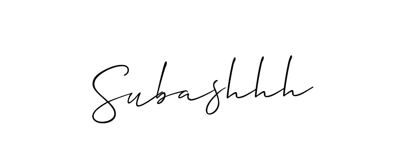 Subashhh stylish signature style. Best Handwritten Sign (Allison_Script) for my name. Handwritten Signature Collection Ideas for my name Subashhh. Subashhh signature style 2 images and pictures png