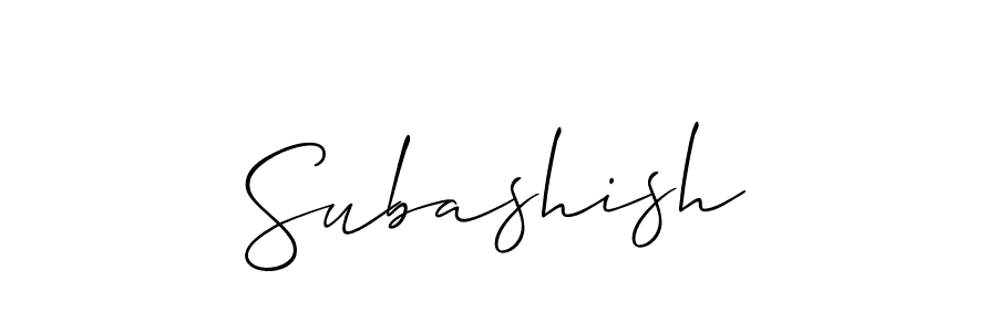 Create a beautiful signature design for name Subashish. With this signature (Allison_Script) fonts, you can make a handwritten signature for free. Subashish signature style 2 images and pictures png