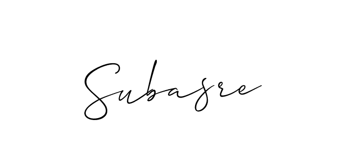 if you are searching for the best signature style for your name Subasre. so please give up your signature search. here we have designed multiple signature styles  using Allison_Script. Subasre signature style 2 images and pictures png