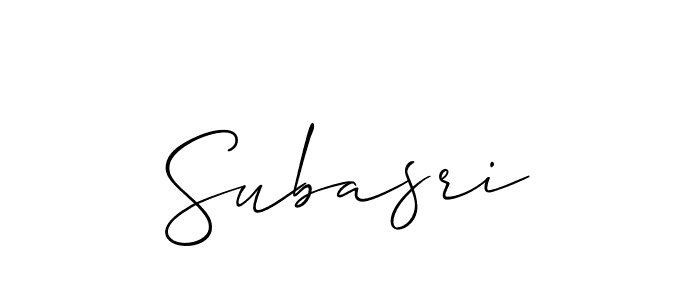Make a beautiful signature design for name Subasri. Use this online signature maker to create a handwritten signature for free. Subasri signature style 2 images and pictures png