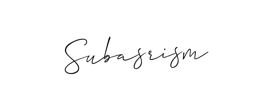 Similarly Allison_Script is the best handwritten signature design. Signature creator online .You can use it as an online autograph creator for name Subasrism. Subasrism signature style 2 images and pictures png