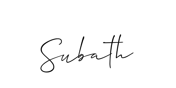 How to Draw Subath signature style? Allison_Script is a latest design signature styles for name Subath. Subath signature style 2 images and pictures png