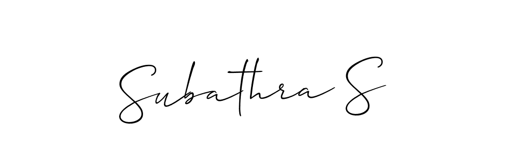 You can use this online signature creator to create a handwritten signature for the name Subathra S. This is the best online autograph maker. Subathra S signature style 2 images and pictures png