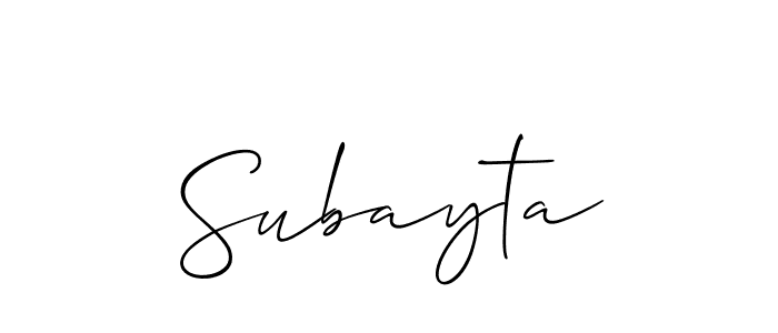 if you are searching for the best signature style for your name Subayta. so please give up your signature search. here we have designed multiple signature styles  using Allison_Script. Subayta signature style 2 images and pictures png