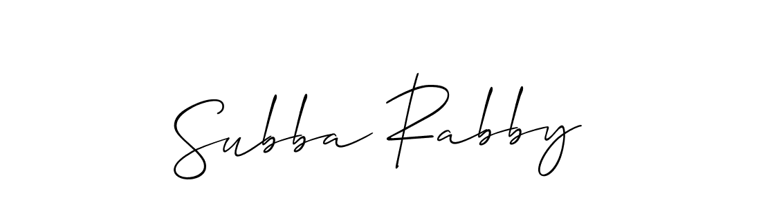 You should practise on your own different ways (Allison_Script) to write your name (Subba Rabby) in signature. don't let someone else do it for you. Subba Rabby signature style 2 images and pictures png