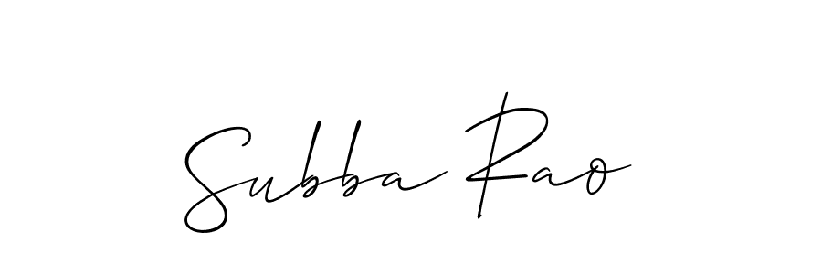 Design your own signature with our free online signature maker. With this signature software, you can create a handwritten (Allison_Script) signature for name Subba Rao. Subba Rao signature style 2 images and pictures png