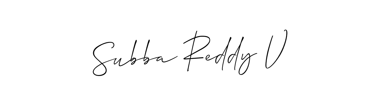 This is the best signature style for the Subba Reddy V name. Also you like these signature font (Allison_Script). Mix name signature. Subba Reddy V signature style 2 images and pictures png