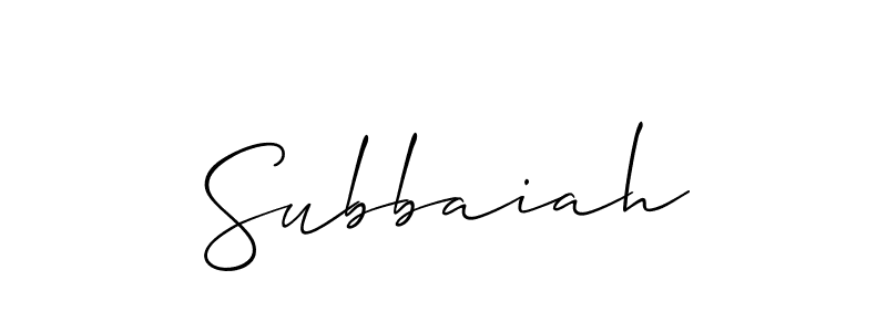 Subbaiah stylish signature style. Best Handwritten Sign (Allison_Script) for my name. Handwritten Signature Collection Ideas for my name Subbaiah. Subbaiah signature style 2 images and pictures png