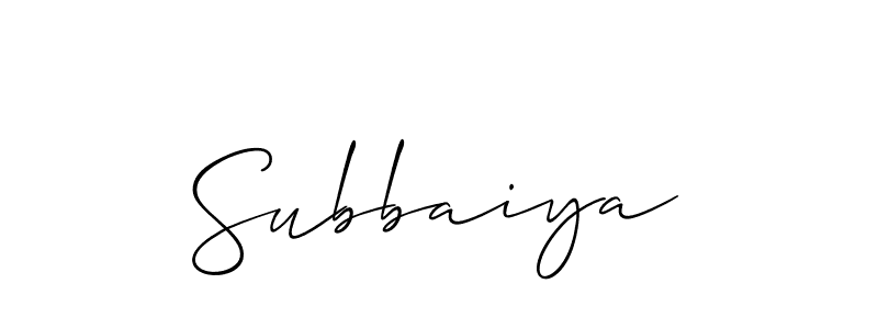 The best way (Allison_Script) to make a short signature is to pick only two or three words in your name. The name Subbaiya include a total of six letters. For converting this name. Subbaiya signature style 2 images and pictures png