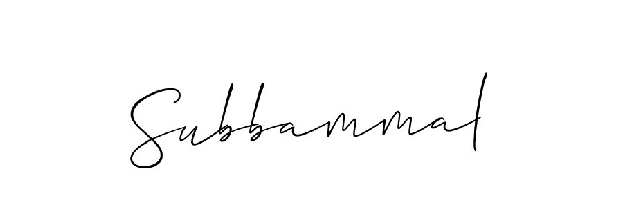 Make a beautiful signature design for name Subbammal. With this signature (Allison_Script) style, you can create a handwritten signature for free. Subbammal signature style 2 images and pictures png