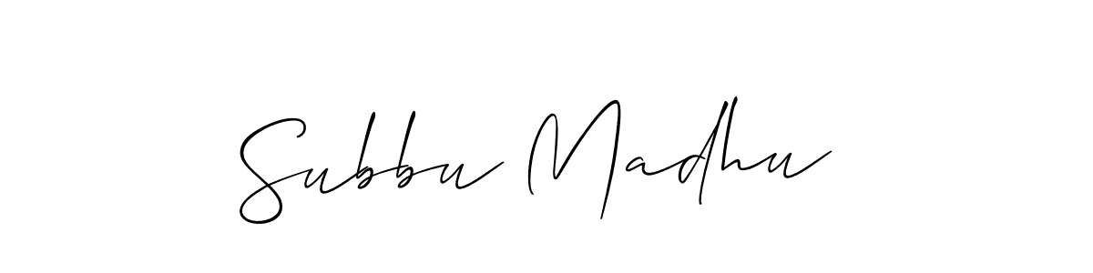 You can use this online signature creator to create a handwritten signature for the name Subbu Madhu . This is the best online autograph maker. Subbu Madhu  signature style 2 images and pictures png