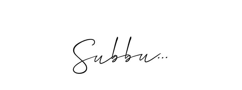 How to make Subbu... name signature. Use Allison_Script style for creating short signs online. This is the latest handwritten sign. Subbu... signature style 2 images and pictures png