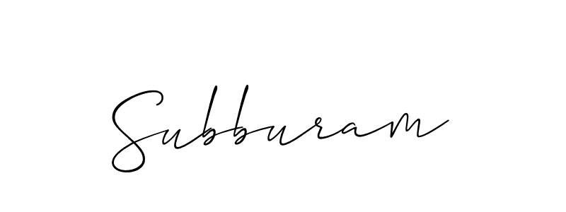 if you are searching for the best signature style for your name Subburam. so please give up your signature search. here we have designed multiple signature styles  using Allison_Script. Subburam signature style 2 images and pictures png