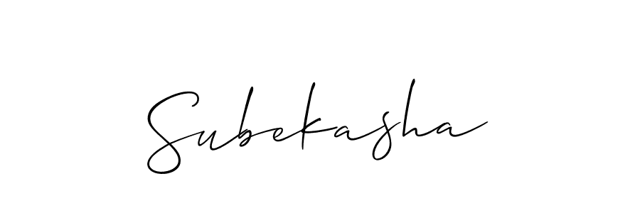 Subekasha stylish signature style. Best Handwritten Sign (Allison_Script) for my name. Handwritten Signature Collection Ideas for my name Subekasha. Subekasha signature style 2 images and pictures png