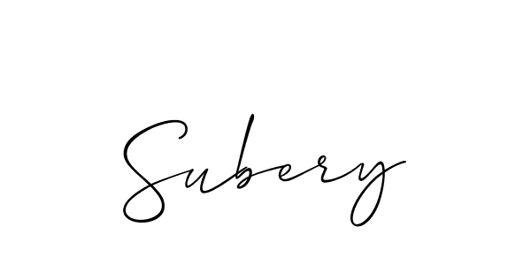 How to make Subery name signature. Use Allison_Script style for creating short signs online. This is the latest handwritten sign. Subery signature style 2 images and pictures png