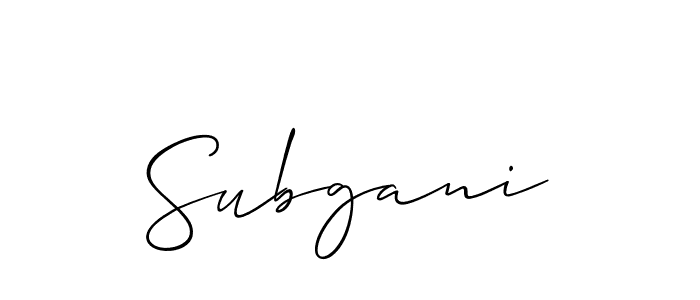 How to make Subgani signature? Allison_Script is a professional autograph style. Create handwritten signature for Subgani name. Subgani signature style 2 images and pictures png