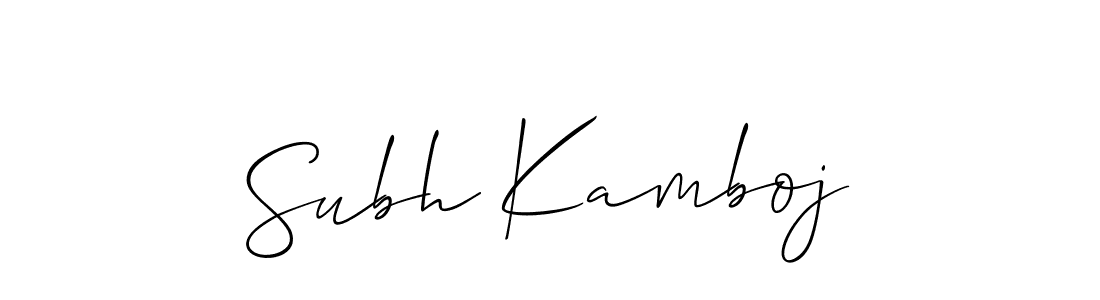 Best and Professional Signature Style for Subh Kamboj. Allison_Script Best Signature Style Collection. Subh Kamboj signature style 2 images and pictures png
