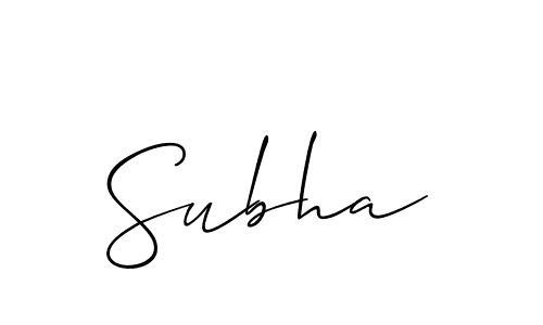 You should practise on your own different ways (Allison_Script) to write your name (Subha) in signature. don't let someone else do it for you. Subha signature style 2 images and pictures png