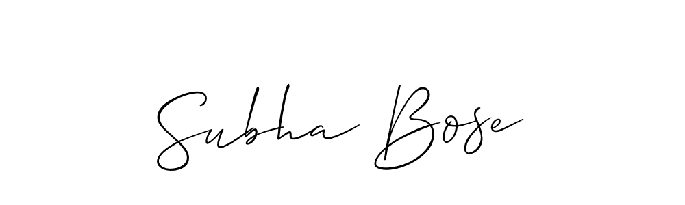 How to make Subha Bose name signature. Use Allison_Script style for creating short signs online. This is the latest handwritten sign. Subha Bose signature style 2 images and pictures png