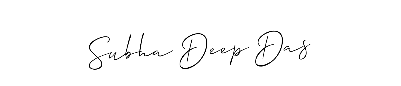 Design your own signature with our free online signature maker. With this signature software, you can create a handwritten (Allison_Script) signature for name Subha Deep Das. Subha Deep Das signature style 2 images and pictures png