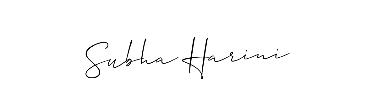 How to make Subha Harini signature? Allison_Script is a professional autograph style. Create handwritten signature for Subha Harini name. Subha Harini signature style 2 images and pictures png