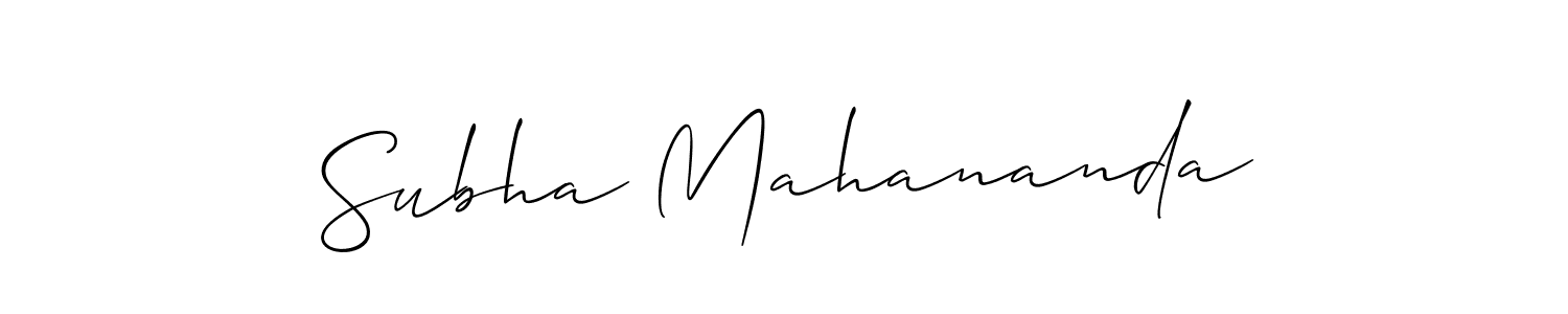 Make a short Subha Mahananda signature style. Manage your documents anywhere anytime using Allison_Script. Create and add eSignatures, submit forms, share and send files easily. Subha Mahananda signature style 2 images and pictures png