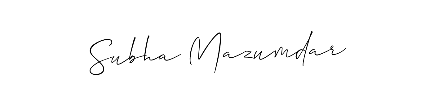 The best way (Allison_Script) to make a short signature is to pick only two or three words in your name. The name Subha Mazumdar include a total of six letters. For converting this name. Subha Mazumdar signature style 2 images and pictures png