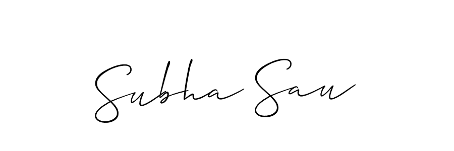 You should practise on your own different ways (Allison_Script) to write your name (Subha Sau) in signature. don't let someone else do it for you. Subha Sau signature style 2 images and pictures png