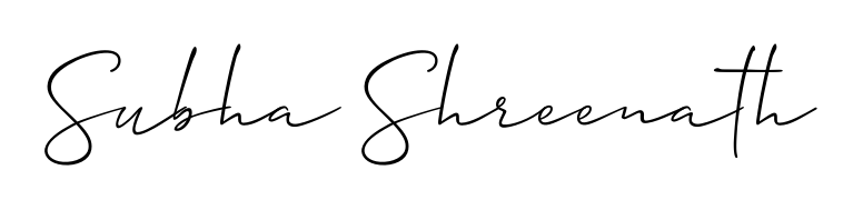 A sleek calligraphic signature for name Subha Shreenath utilizing Allison_Script styling. Great for adding personal signatures to photos and art. Subha Shreenath signature style 2 images and pictures png