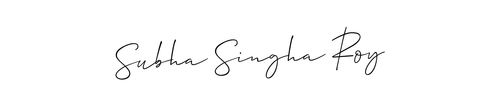 Make a short Subha Singha Roy signature style. Manage your documents anywhere anytime using Allison_Script. Create and add eSignatures, submit forms, share and send files easily. Subha Singha Roy signature style 2 images and pictures png