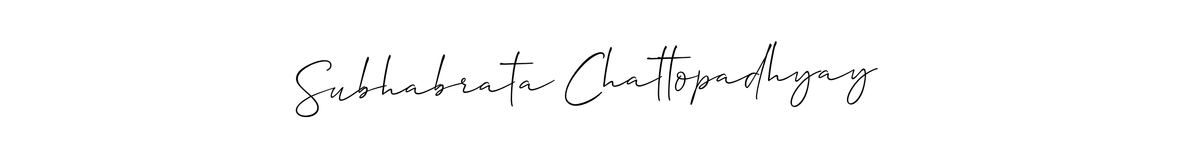 Use a signature maker to create a handwritten signature online. With this signature software, you can design (Allison_Script) your own signature for name Subhabrata Chattopadhyay. Subhabrata Chattopadhyay signature style 2 images and pictures png