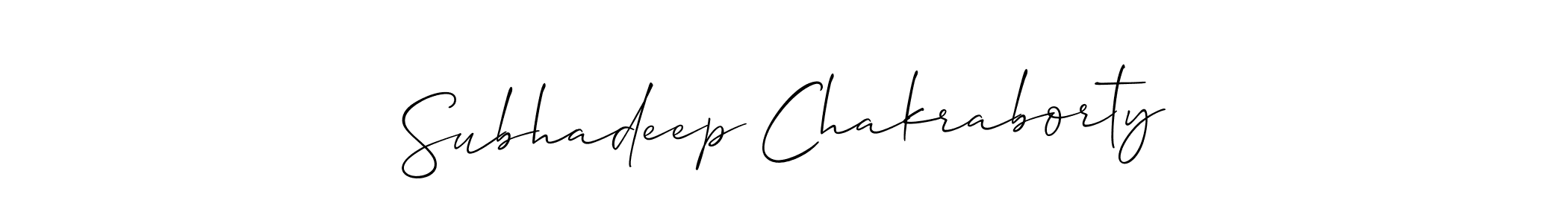 Subhadeep Chakraborty stylish signature style. Best Handwritten Sign (Allison_Script) for my name. Handwritten Signature Collection Ideas for my name Subhadeep Chakraborty. Subhadeep Chakraborty signature style 2 images and pictures png