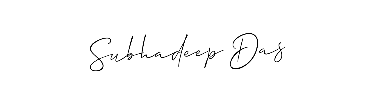 Make a beautiful signature design for name Subhadeep Das. With this signature (Allison_Script) style, you can create a handwritten signature for free. Subhadeep Das signature style 2 images and pictures png