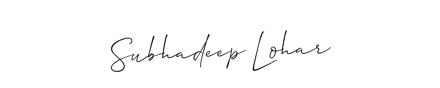 Design your own signature with our free online signature maker. With this signature software, you can create a handwritten (Allison_Script) signature for name Subhadeep Lohar. Subhadeep Lohar signature style 2 images and pictures png