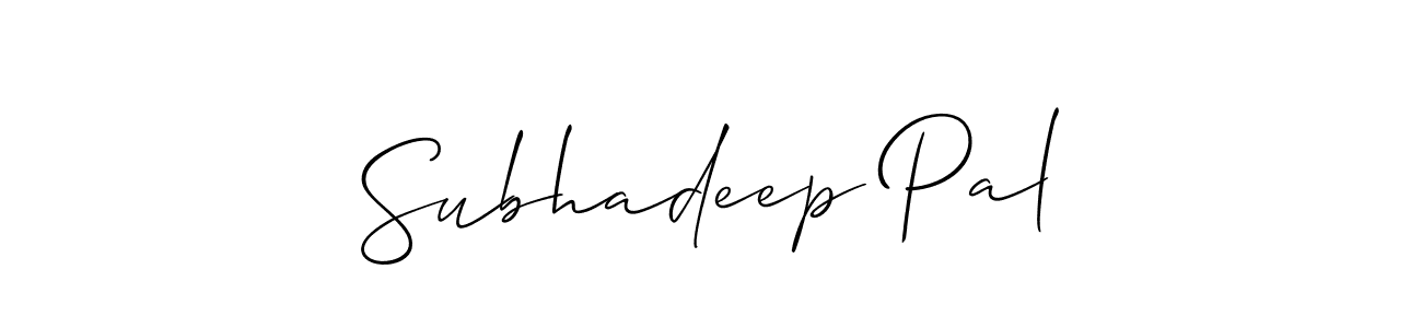 The best way (Allison_Script) to make a short signature is to pick only two or three words in your name. The name Subhadeep Pal include a total of six letters. For converting this name. Subhadeep Pal signature style 2 images and pictures png