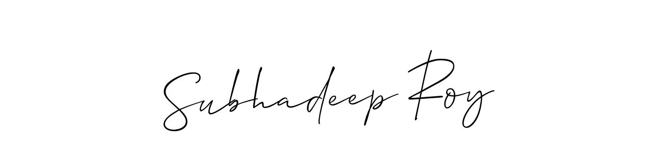 Create a beautiful signature design for name Subhadeep Roy. With this signature (Allison_Script) fonts, you can make a handwritten signature for free. Subhadeep Roy signature style 2 images and pictures png