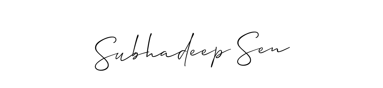 if you are searching for the best signature style for your name Subhadeep Sen. so please give up your signature search. here we have designed multiple signature styles  using Allison_Script. Subhadeep Sen signature style 2 images and pictures png