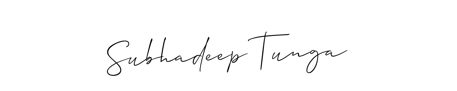 How to make Subhadeep Tunga signature? Allison_Script is a professional autograph style. Create handwritten signature for Subhadeep Tunga name. Subhadeep Tunga signature style 2 images and pictures png