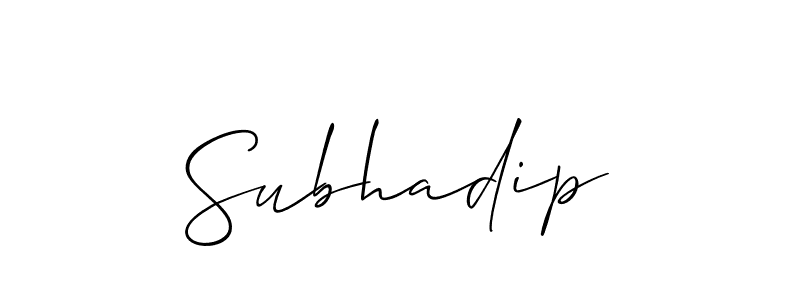 How to Draw Subhadip signature style? Allison_Script is a latest design signature styles for name Subhadip. Subhadip signature style 2 images and pictures png