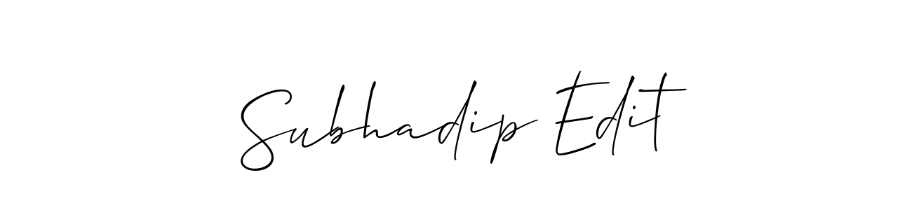 How to Draw Subhadip Edit signature style? Allison_Script is a latest design signature styles for name Subhadip Edit. Subhadip Edit signature style 2 images and pictures png