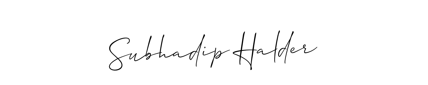 Similarly Allison_Script is the best handwritten signature design. Signature creator online .You can use it as an online autograph creator for name Subhadip Halder. Subhadip Halder signature style 2 images and pictures png