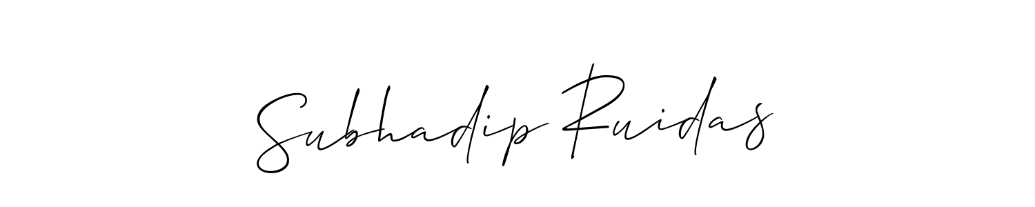 How to Draw Subhadip Ruidas signature style? Allison_Script is a latest design signature styles for name Subhadip Ruidas. Subhadip Ruidas signature style 2 images and pictures png