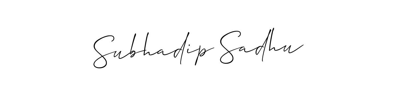 How to make Subhadip Sadhu signature? Allison_Script is a professional autograph style. Create handwritten signature for Subhadip Sadhu name. Subhadip Sadhu signature style 2 images and pictures png